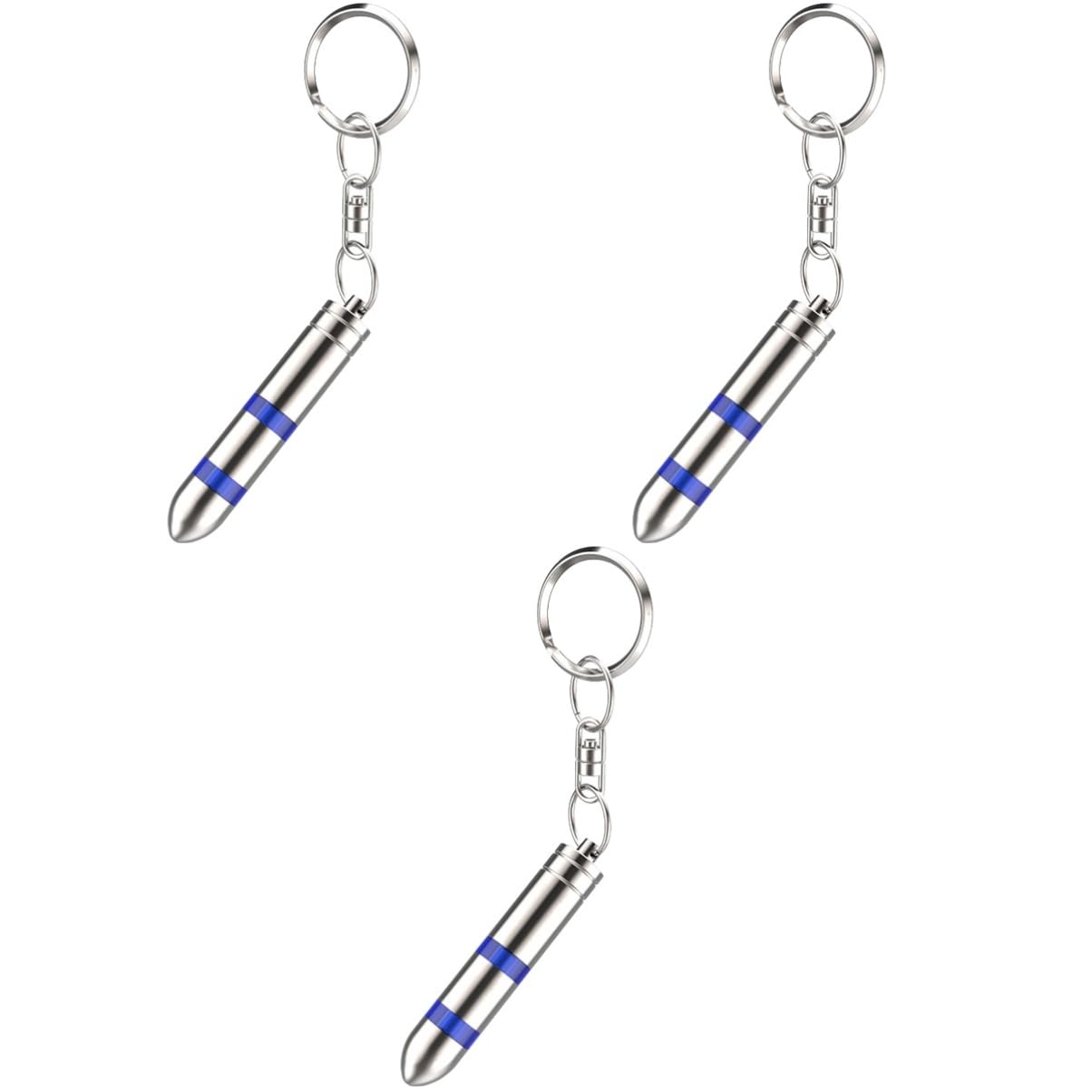 HAWILLOSCH 3pcs Static Electricity Remover Car Keychain Compact Design Quick Discharger