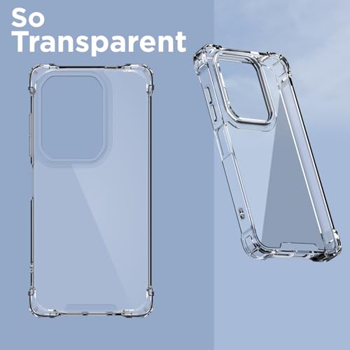 Image of Amazon Basics Back Cover for Infinix Note 50x 5G PC + TPU Clear Transparent Raised Edges Shockproof Protective Phone Bumper Case(Transparent)