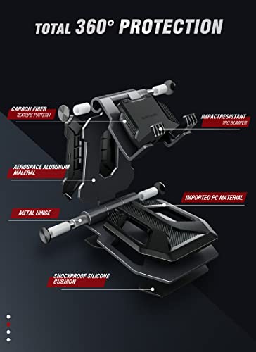 Heavy Duty Phone Stand For Desk Folds Flat Fits In Pocket-Black #TOP2