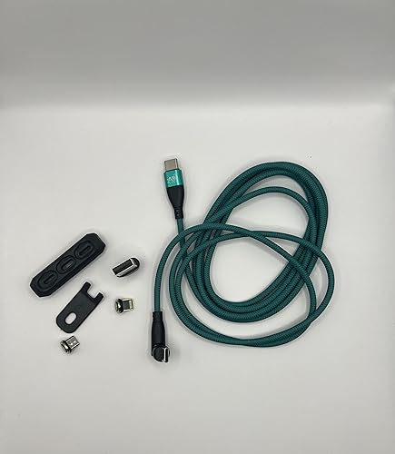 Cable magnético 3 en 1 USB Tipo C rápido 2m verde miniatura 2