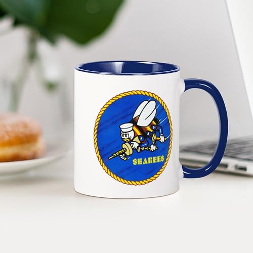 Taza cerámica CaféPress US Navy Seabees 11 oz miniatura 3