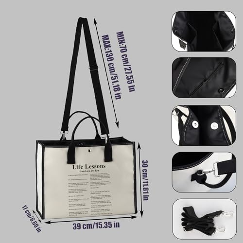 Bolsa Tote Estética Musical Lyric Porta Cantante miniatura 4