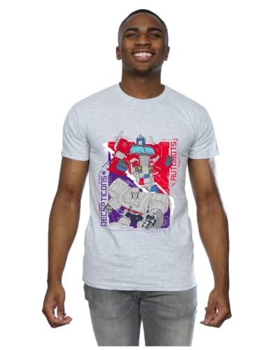 Image of Hasbro Men Transformers Decepticons T-Shirt Sport Grey X-Large