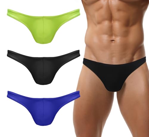 Panegy Costume a Slip Uomo Costumi da Bagno Swimming Brief Vita Bassa Nuoto Parigamba da Bagno Spiaggia Mare Piscina Blu Nero Verde L