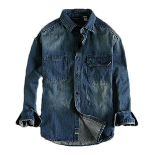 Chemise cargo rétro en denim épais : finis les vêtements fragiles qui se déforment