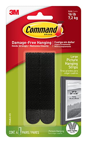 Image of Command Picture & Frame Hanging Strips, Large, White, 6-Strip, 4-Pack (24 Pair Total)