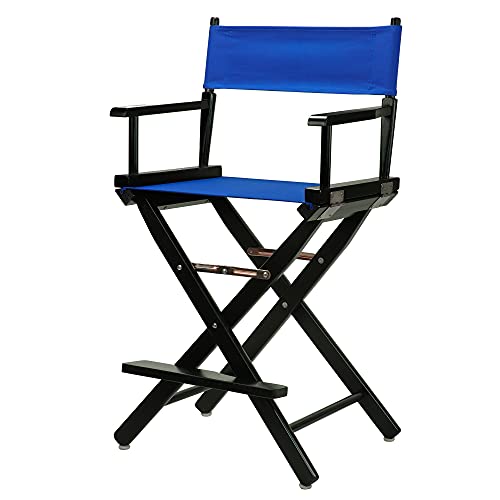 Casual Home 24" Director's Chair Black Frame-Royal Blue Canvas