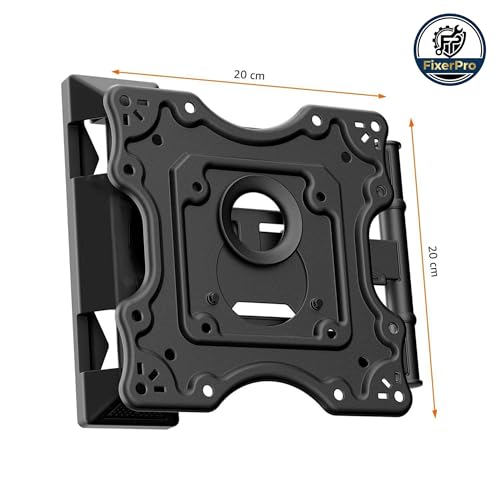 Image of SM3 Full Motion Movable TV Wall Mount for 32 to 43 Inch Smart TVs | Tilt +8 to -5 & 180 Swivel|Adjustable Arm 40mm-360mm|Heavy Duty Wall Bracket |Max Load 25 Kg |VESA Up to 200x200(Black)