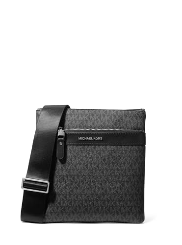 Sacoche Hudson Michael Kors en cuir de luxe et finitions argentées