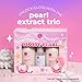 Luseta Glossy Pearl Trio Hair Care Set Smoothing & Moisturizing Shampoo and Conditioner Hydrating Hair Oil Detangle,Nourish Strands Add Shine