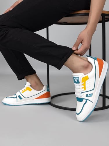 Image of Run 07 Mens Spectra PU Sole Superior Grip Mid Top Sneakers | Casual Shoes | Solid Smart Casual Walking Shoes | Cushioned Footbed with Extra Comfort Shoe