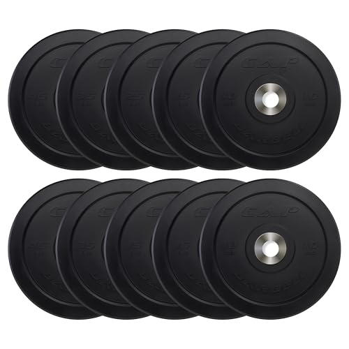 CAP Barbell 260 lb PRO Olympic Bumper Plate Set...