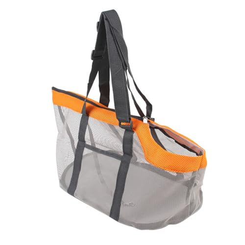 Atmungsaktive in Orange Handtasche aus Nylon und Mesh Welpen Tragbare und Faltbare Haustier Transporttasche für Camping und Ausflüge mit Hunden und Katzen