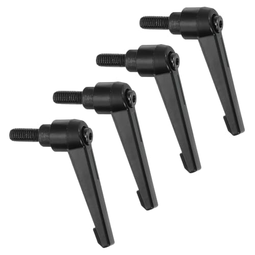 uxcell 4Pcs M8 x 16mm Adjustable Knobs Handle Male Thread Push Button Ratchet Quick Release Locking Rotating Bolt for Lathe Machinery, Black