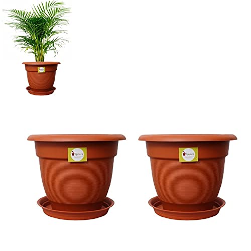 spylark Plastic Pot, Multicolour, 14 inch, 2 Pc