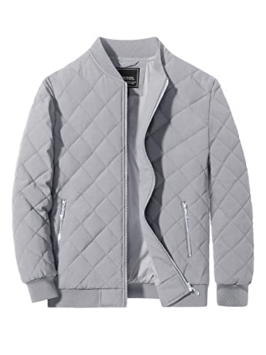 Tacvasen Winter Coats Women Diamond Quilted Jackets Padded Coat Lightweight Casual Bomber Jackets With Pockets Full Zip Up #TOP6