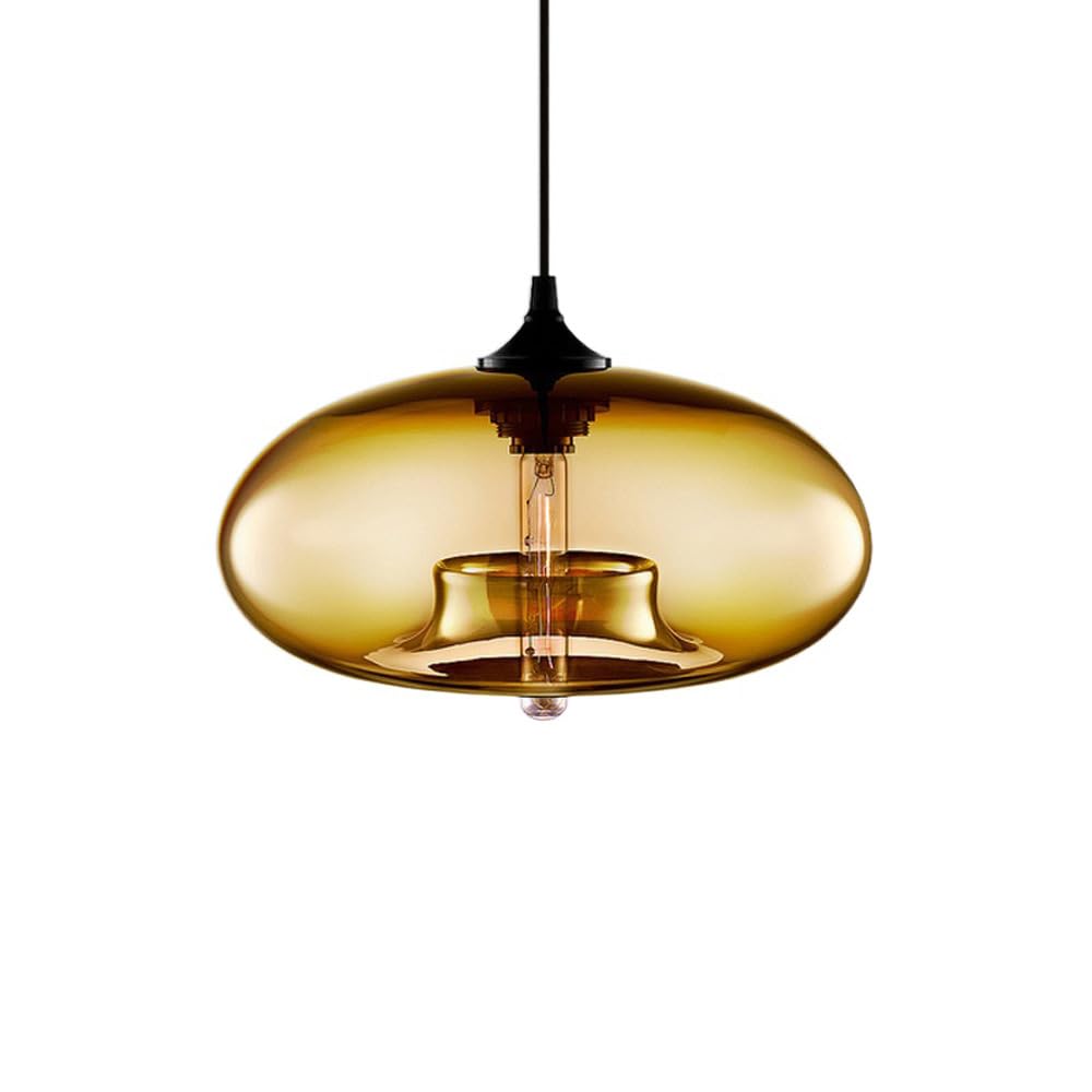 XYBZJP Colored Glass Pendant Lamp Lampshade,E27 Base Single Head Flush Mount Ceiling Chandelier,Nordic Minimalist Style Hanging Light,Dining Room Balcony Corridor Ceiling Light Fixture