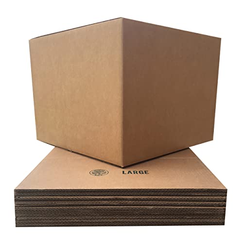 Image of Large Moving Boxes 20'' x 20'' x 15'' (Pack of 6), Corrugated Cardboard Boxes for Packing, Shipping & Moving