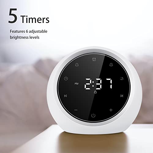 White Noise Machine With Alarm Clock, 20 High Fidelity Soothing Sounds, Full Touch Control, Timer And Memory Function, Sleep Sound Machine For Baby, Adults, Home And Office #TOP2