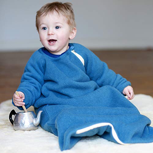 Baby Wearable Blanket: Thermal Sleeping Bag With Sleeves, Organic Merino Wool Fleece, Sizes Nb – 4T (Eu62-68 | 3-6 Months, Natural) #TOP2