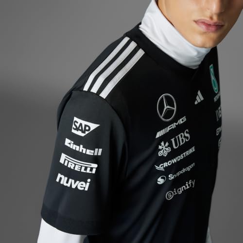 Image of adidas Mercedes - Amg Petronas Formula One Team Driver Jersey Black Men (Short Sleeve) Men's (Pack of 1)