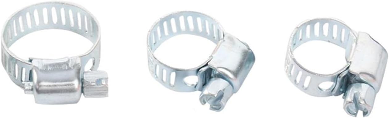 20 Pcs 3 Size Iron Worm Drive Hose Clips Hose Clamp Fuel Pipe Tube Fastening Gear Clamp Water Pipe Fixed Buckles(1i2 Inch)