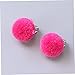 Healeved 6pairs Non-pierced Boys and Girls Girls Ear Clips Dangle Earrings for Little Toy Jewelry Plush Ball Pom Pom Fur Earrings Clip for Dress-up Parties