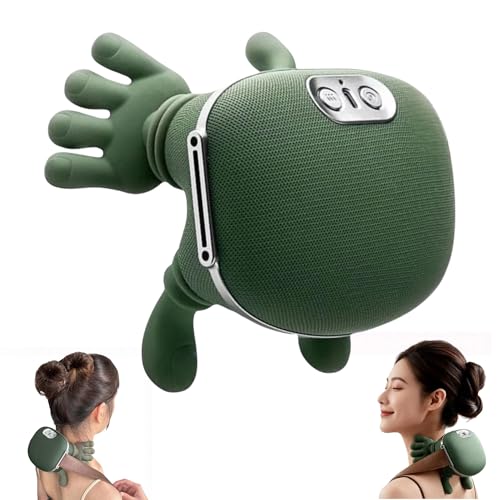 MOMITOKI 電動ネック＆ショルダー リラクゼーション器 【5本指デザイン・4D立体もみ】 首・肩・背中対応 コードレス USB-C充電 3段階調整 静音 軽量 ギフト (非医療機器)