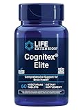Life Extension Cognitex® Elite, sage, Blueberry, ashwagandha, phosphatidylserine, vinpocetine, Attention, Focus, Mood & Memory, Gluten-Free, Non-GMO, Vegetarian, 60 Tablets