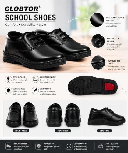 Image of School Shoes Lacing Black Shoes School Shoe