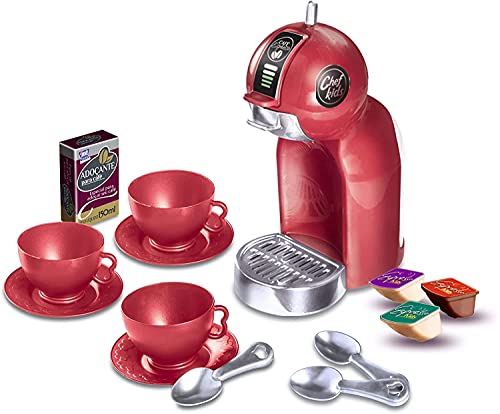 Kit Air Fryer + Litlle Cozinha + Cafeteira Chef Kids Brinquedo