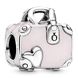 PANDORA Charm "Rosa Reisetasche" Koffer 798063EN124