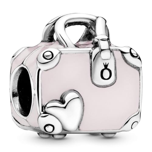 Pandora Pink Travel Bag Charm - Compatible Moments Bracelets - Jewelry for Women - Gift for Women in Your Life - Made with Sterling Silver & Enamel2