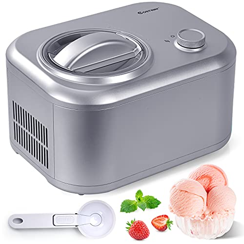 RELAX4LIFE 1 L Eismaschine Elektrisch, Eiscrememaschine mit 100 W selbstkühlendem Kompressor,3 Modi, inkl. Löffel…