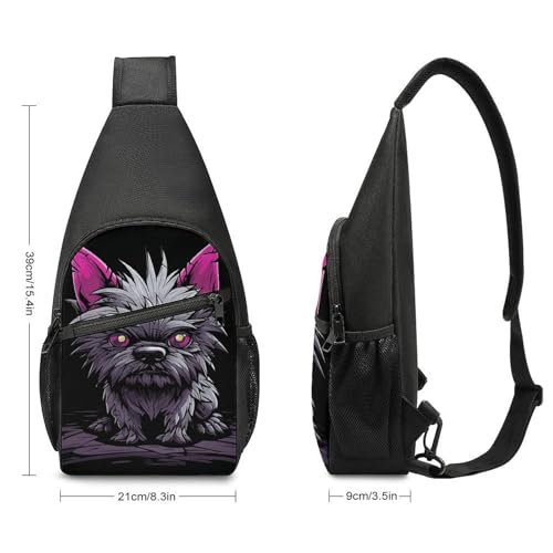 Mochila cruzada Gray Pooh casual para hombre y mujer miniatura 2