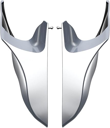 Miniatura 2 de Advanblack Barracuda - Cubiertas laterales estiradas plateadas (brillantes), paneles extendidos para Harley Touring Street Glide Road Glide Electra