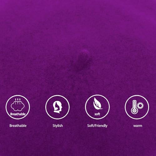 Image of Jolbndcv 6PCS Beret, French Beanie, Outdoor, Winter, Fashion Lady Hat | One Size Fits Most,Solid Color,Stretchable,for All Season