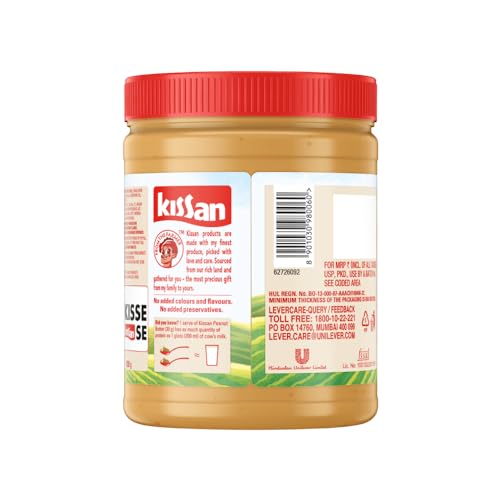 Image of Kissan Crunchy Peanut Butter | High Protein | With Perfectly Roasted Peanuts | Naturally Gluten Free|| 920 g (Pack of 3)