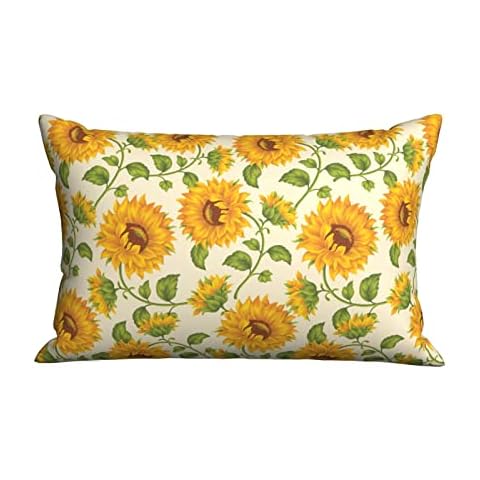 Ksodgun Pillowcase,Yellow Sunflowers Rectangle Throw Pillow Cover, Soft And Comfortable Cushion Case Pillow Protector With Zipper 50x76 CM Cover