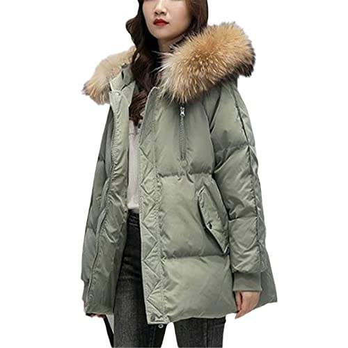 Manteau d'hiver en coton femme beige ou vert grande taille 3XL