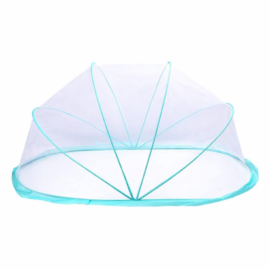 Big Size Foldable Baby Mosquito Net, Bottomless Net for Infants, for Safe & Easy Use | Ensures Your Baby's Safe Sleep 135 x 65 x 65cms, for Babies & Toddlers (Green)-image-39