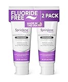 SprinJene Natural Fluoride Free Toothpaste for Sensitive Teeth & Gums (Lead-Free) – Patented Toothpaste with Black Seed Oil & Zinc – Dry Mouth Prevention for Fresh Breath – Made in the USA (2 Pack)
