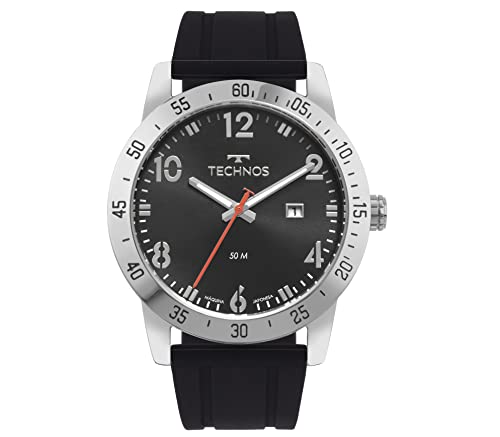 Relógio de Pulso Masculino Technos Analógico Silicone Militar 2115NAS/2P Calendário Relógio de Pulso Masculino Technos Analógico Silicone Militar 2115NAS/2P Calendário