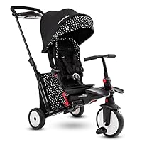 smarTrike STR5 6-in-1 Folding Baby Tricycle, Black & White