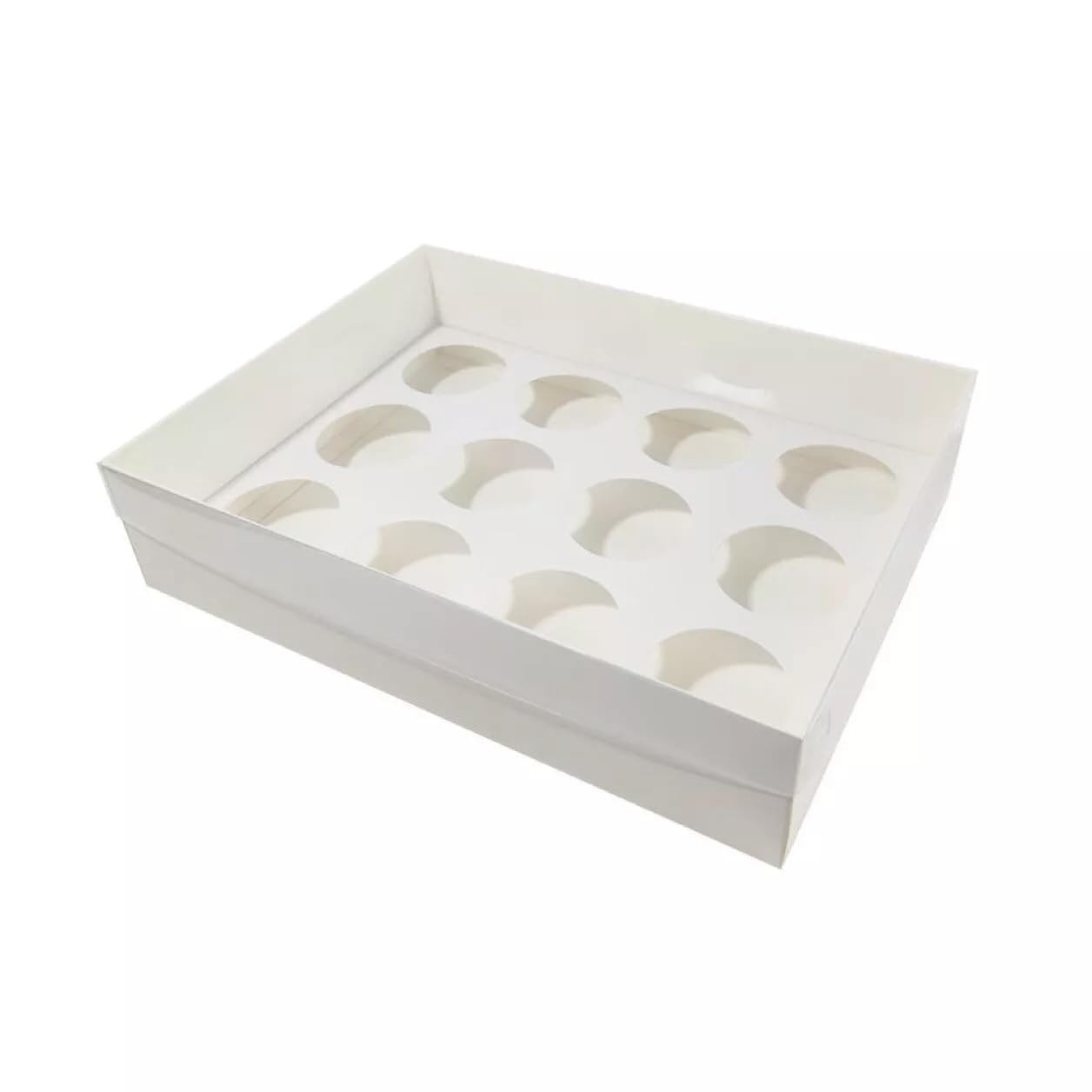 Cake N Bake White Cake N Cake Clear Lid Cupcake Boxes (12 Hole X 5)
