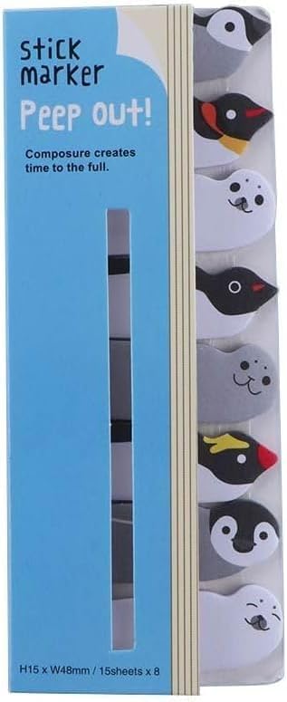 1 Pc Penguin Kawaii DIY Memo Pad Sticky Notes Page Flags Index Tabs Cute Cat Panda Sticky Notes Index Self-Stick Memo Flags Tab Bookmark Marker Pad Self Stick Note Pads