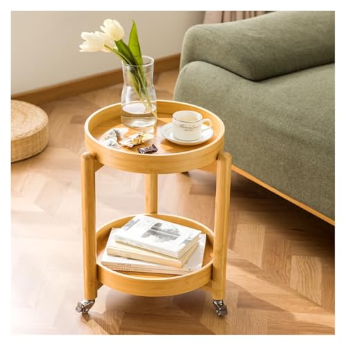Table basse mobile noire pour canapé et balcon | Bout de canapé pratique - 4
