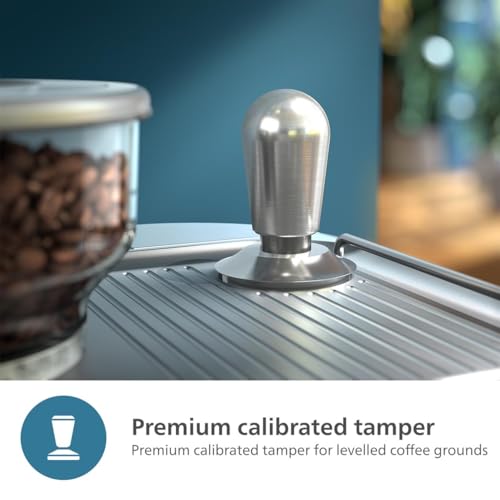 PHILIPS Barista Brew Semi Automatic Espresso Machine - Single & Double Espresso + Americano Button, 250g Bean Container, Intuitive Guidance, Calibrated Tamping, Metal Silver (PSA3218/01) - Thumbnail 4