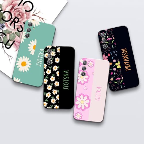 Image of COLORflow Back Cover Compatible with Samsung A34 5G | Floral Names Customized Back Cover Compatible with Samsung Galaxy A34 5G