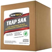 Roebic TS-P-S Trap Sak Grease Trap Treatment, Drain Clog Remover and Odor Eliminator for Septic Tank and Sewer System, Fat and Oil Treatment, 4 lb Blocks Pack of 4